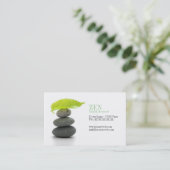 Carte de visite Zen avec un empilage de galets 名刺 (スタンド正面)