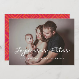 Carte de voeu Joyeuses fetes photo personalisable シーズンカード