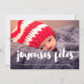 Carte de voeu photo moderne Joyuses Fetes シーズンカード (正面)