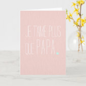 Carte de vœux Fête des mères -Je t'aime + que papa カード (黄色い花)