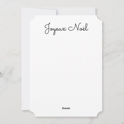 Carte de voeux JOYEUX NOEL シーズンカード (裏面)