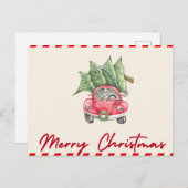 Carte de vœux MERRY CHRISTMAS ポストカード (正面/裏面)