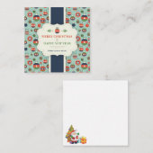 Carte de voeux mini de noël à motif ノートカード (正面/裏面)