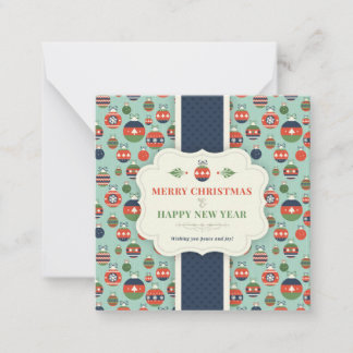 Carte de voeux mini de noël à motif ノートカード