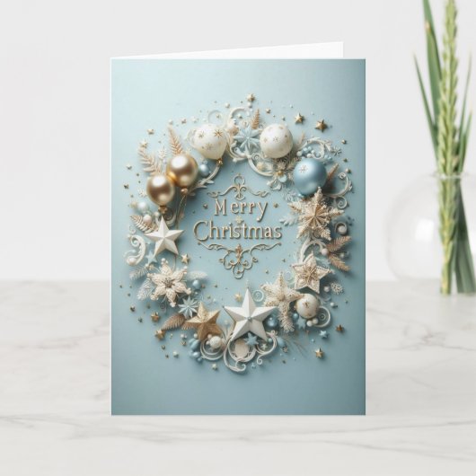 Carte de Vœux Noël - “Un Noël scintillant“ カード (正面)