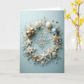 Carte de Vœux Noël - “Un Noël scintillant“ カード (黄色い花)