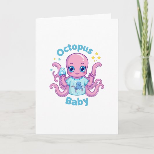 Carte de voeux Octopus Baby  カード (正面)
