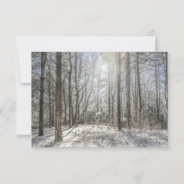  Carte de vœux Paysage forêt サンキューカード