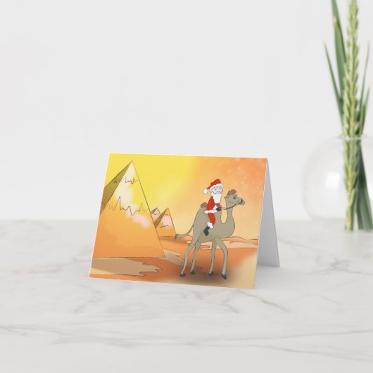 carte de voeux père Noël en Egypte シーズンカード (正面)
