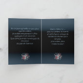 Carte de voeux pliée Azur fleuri カード (内部)