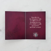 Carte de voeux pliée,  Magnolia framboise  カード (内部)