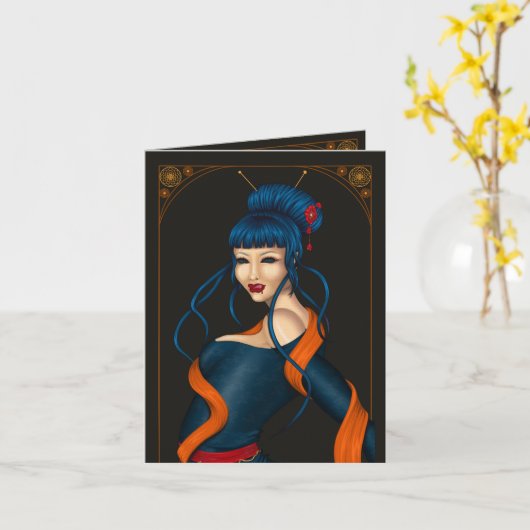 Carte de vœux pliées カード (黄色い花)