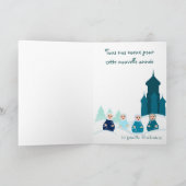 carte de voeux poupées russes bleues カード (内部)