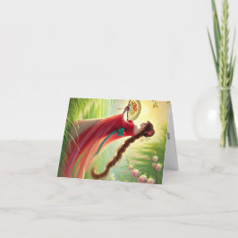 Carte de vœux prénom féminin chinois Ma-Ku. シーズンカード