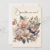 Carte de voeux simple Boho mon jardin fleuri カード (正面)
