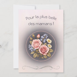 Carte de voeux simple, maman tu es la plus belle カード