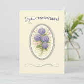 Carte de voeux simple pour femme boho hydrangé カード (スタンド正面)