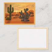 Carte décor désert et cactus. ノートカード (正面/裏面)