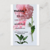 Carte d'invitation mariage エンクロージャーカード (裏面)