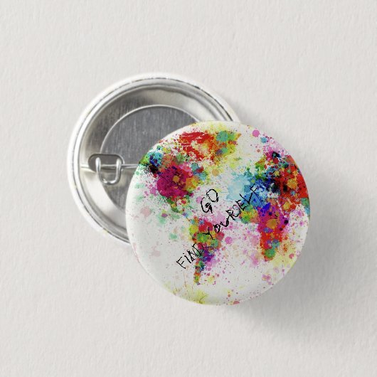 Carte du monde original 缶バッジ (正面&裏面)