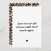 Carte fête des mères Léopard 招待状 (正面/裏面)