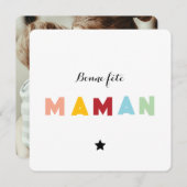 Carte fête des mères - Multicolore 招待状 (正面/裏面)