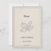 Carte fleur de naissance décembre, houx シーズンカード (正面)