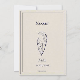 Carte fleur de naissance du mois de mai muguet シーズンカード