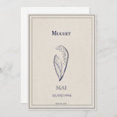 Carte fleur de naissance du mois de mai muguet シーズンカード (正面/裏面)