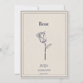 Carte fleur de naissance mois de juin rose シーズンカード