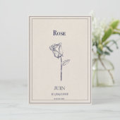 Carte fleur de naissance mois de juin rose シーズンカード (スタンド正面)