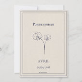 Carte fleur du mois de naissance avril  シーズンカード (正面)