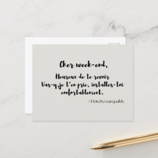 Carte humouristique “CHER WEEK-END“ ポストカード