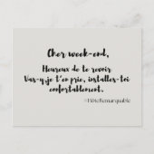 Carte humouristique “CHER WEEK-END“ ポストカード (正面)
