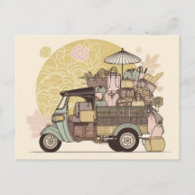 Carte illustrée “Tuk-tuk évasion bohème”