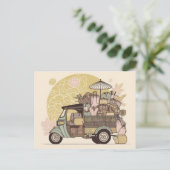 Carte illustrée “Tuk-tuk évasion bohème” ポストカード (スタンド正面)