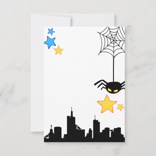 Carte "i'm turning 1" spider 招待状 (裏面)