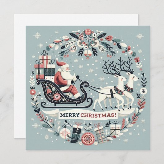 Carte, Invitation de Noël 招待状 (正面/裏面)