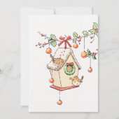 Carte Joyeux Noël, Robin christmas card 招待状 (正面)