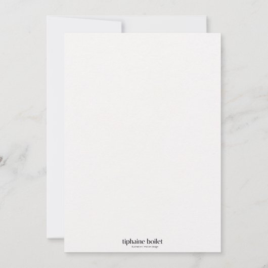 Carte Joyeux Noël, Robin christmas card 招待状 (裏面)