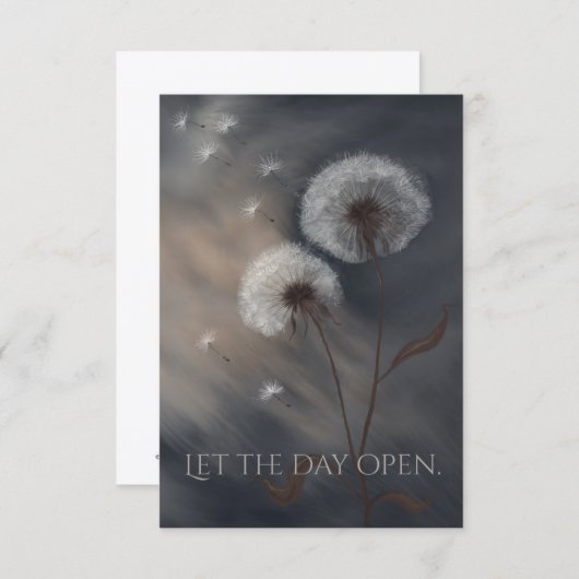 Carte Let the Day Open Fine Art Greeting Card (正面/裏面)