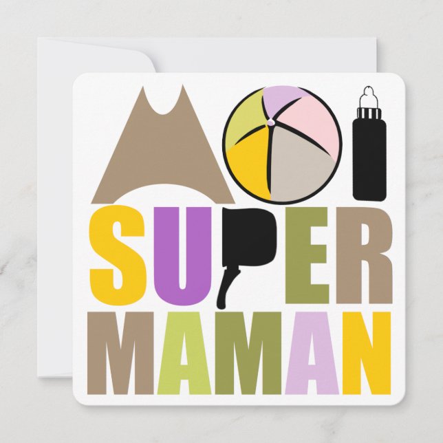 Carte "Logo Nature" - Moi Super Maman (正面)
