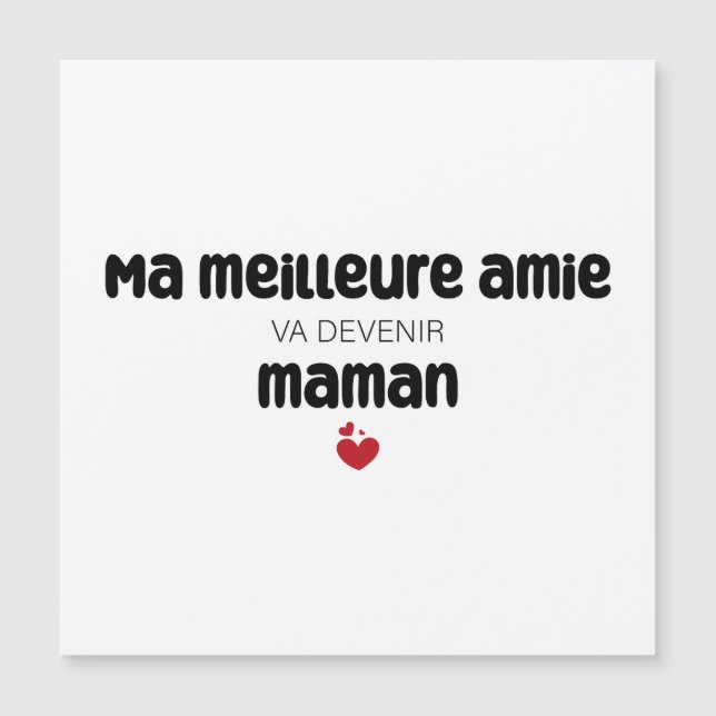 Carte “Ma meilleure amie va devenir maman” (正面)