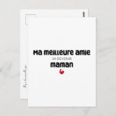 Carte “Ma meilleure amie va devenir maman” ポストカード (正面/裏面)