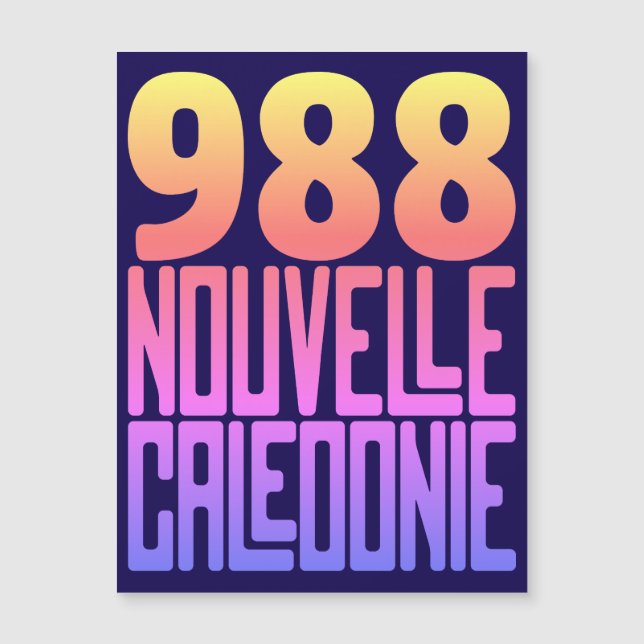 Carte magnétique Nouvelle-Calédonie 988 (正面)