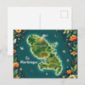 Carte Martinique Illustrée  シーズンポストカード (正面/裏面)