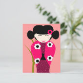 Carte naissance poupée Kokeshi 案内状 (スタンド正面)