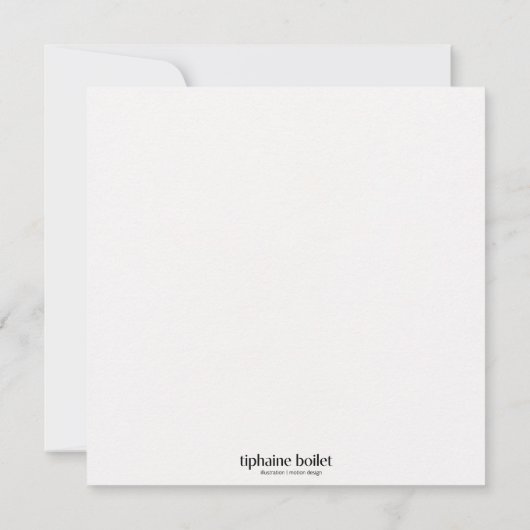 Carte Noël, Robin Chritsmas card カード (裏面)