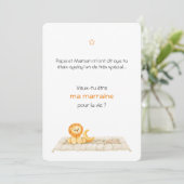 Carte Parrain / Marraine Lion mignon 招待状 (スタンド正面)