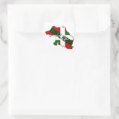 Carte pays basque plus drapeau euskal herria スクエアシール (バッグ)